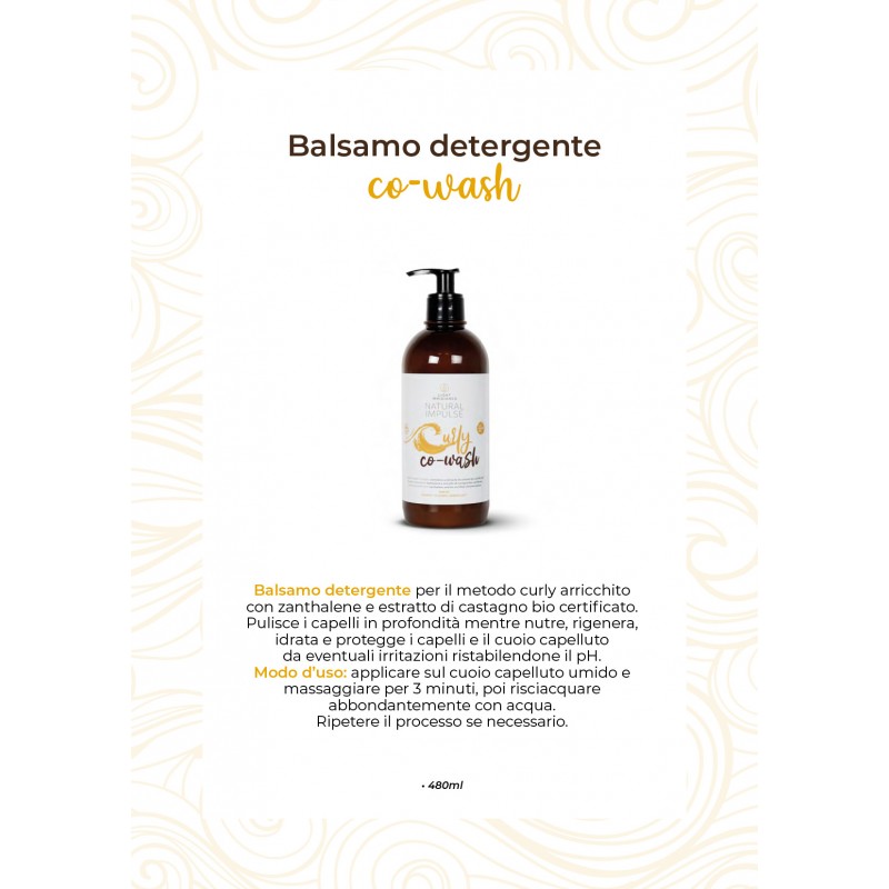 CURLY CO-WASH BALSAMO DETERGENTE 480ML NATURAL IMPULSE
