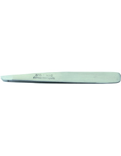 PINZETTA IN ACCIAIO INOX PUNTA OBLIQUA H608  