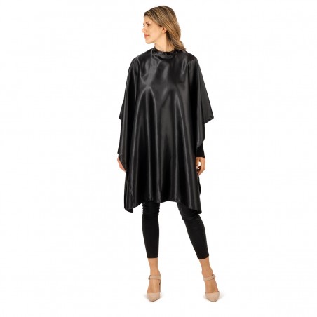MANTELLA TAGLIO PRINCE SATIN RASO LUCIDO NERO MANTELLA TAGLIO PRINCE SATIN RASO LUCIDO NERO