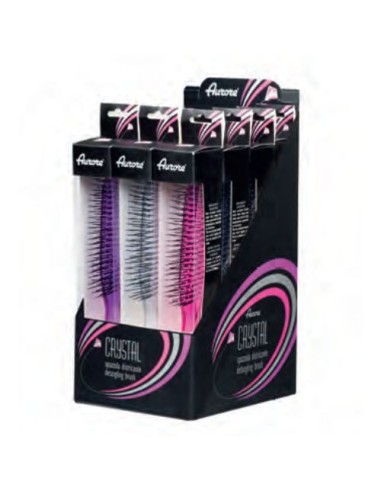 AURORE ESPOSITORE 12 SPAZZOLE DISTRICANTI CRYSTAL COLORI ASSORTITI