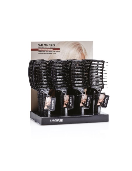 EXPO 12PZ SPAZZOLA VENT PADDLE BRUSH SCIOGLINODO CON CURVA