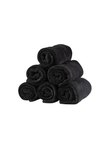 12PZ ASCIUGAMANO MICROFIBRA NERO 45x85cm